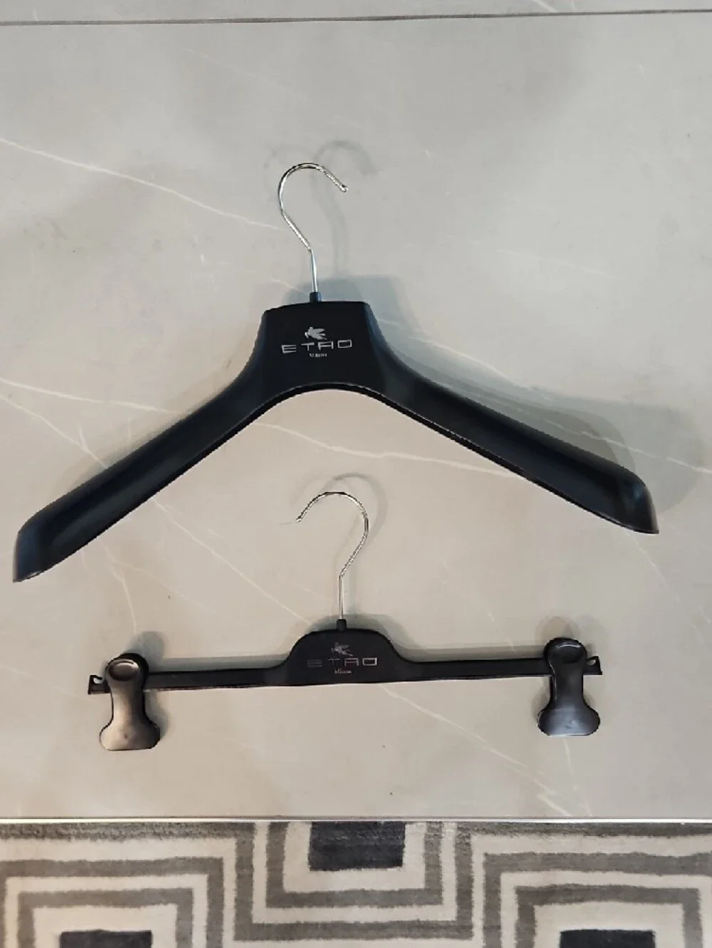Etro Black Coat Hangers Set 4 - Matte Black - Picture 3 of 3